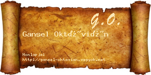 Gansel Oktávián névjegykártya